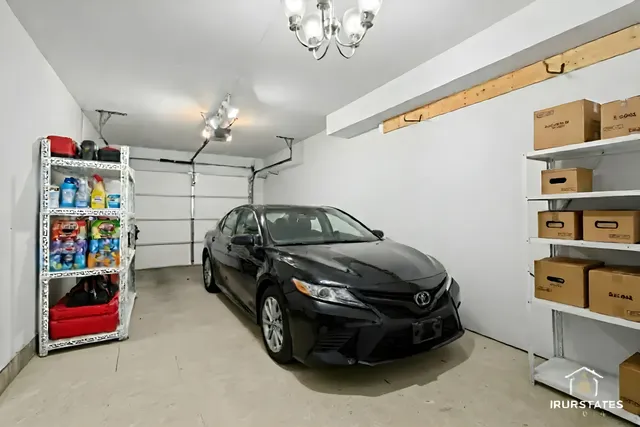 a view of a garage