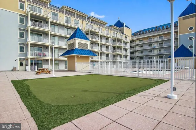 a view of a building with garden