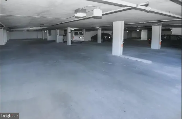 a view of a car garage