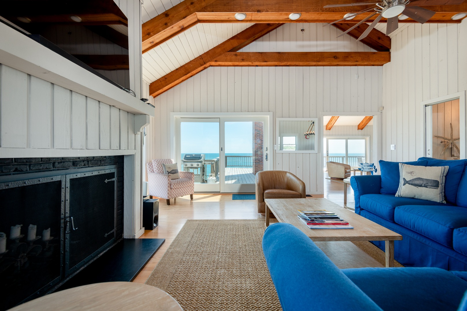 1 Reeds Way Nantucket, MA 02554 - Photo 35 of 51 a living room with furniture and a fireplace