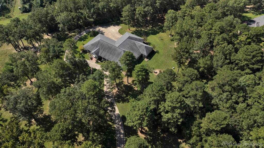 3669 Fountainbleau Road Keithville, LA 71047 - Photo 10 of 40 an aerial view of a house with a yard