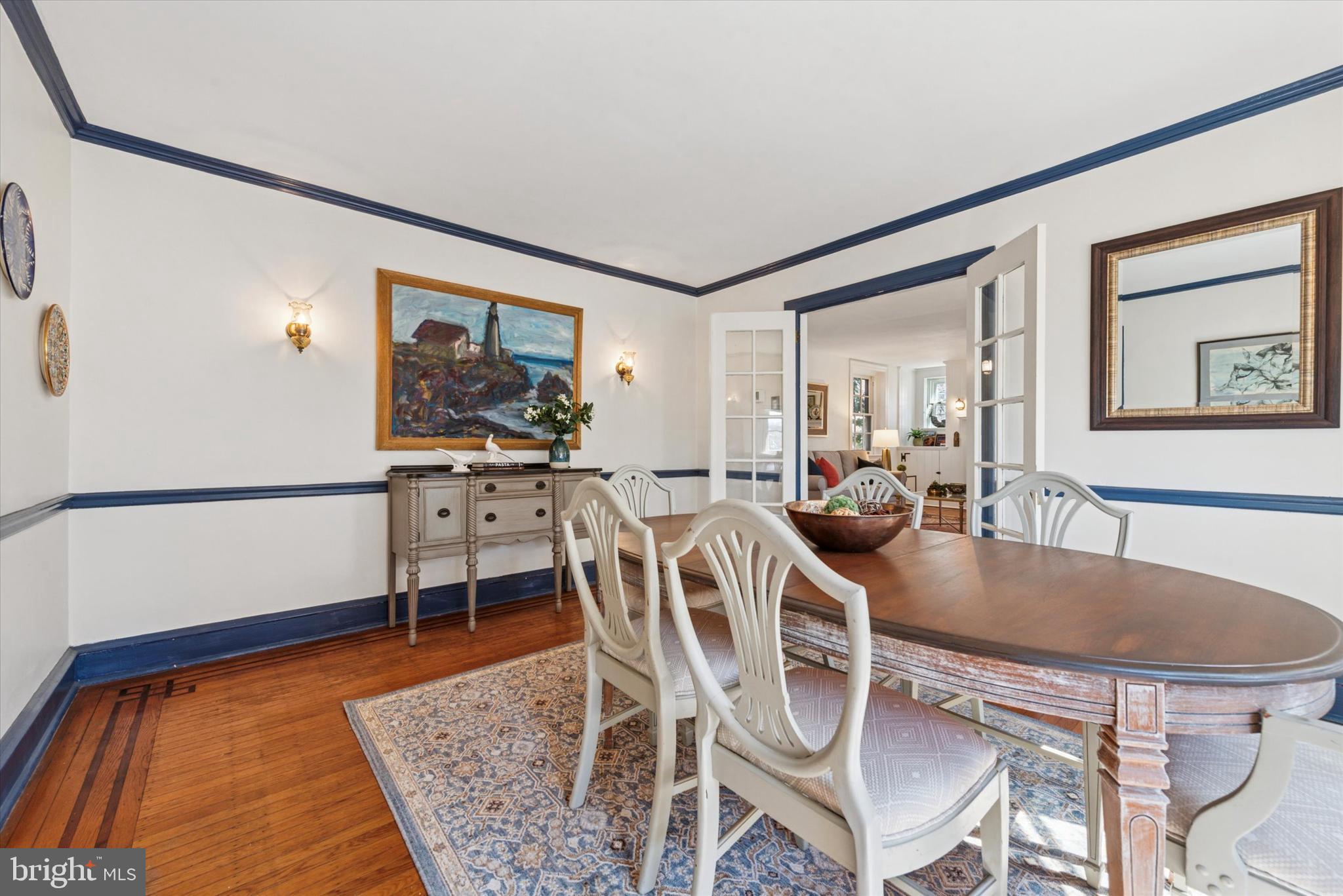 48 Old Eagle School Road Wayne, PA 19087 - Photo 11 of 33 a view of a dining room with furniture and wooden floor