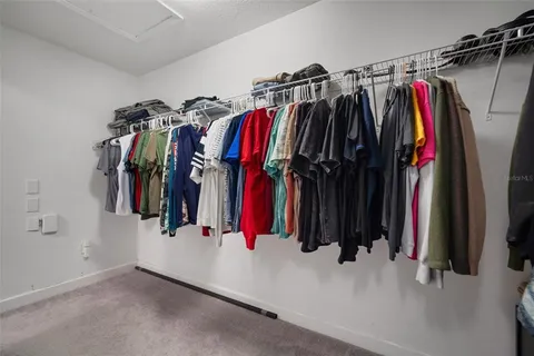 an aerial view of residential building with parking space