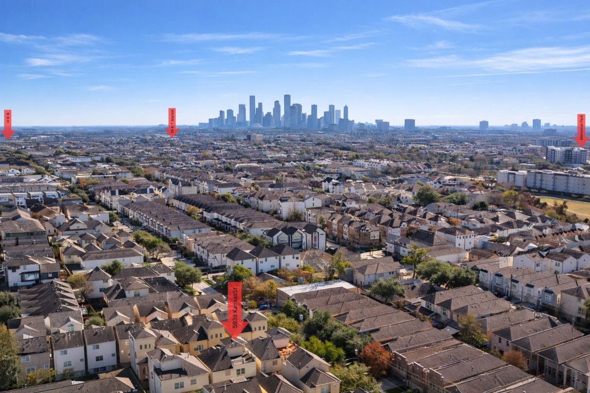 5938 Kansas Street Houston, TX 77007 - Photo 3 of 30 an aerial view of a city