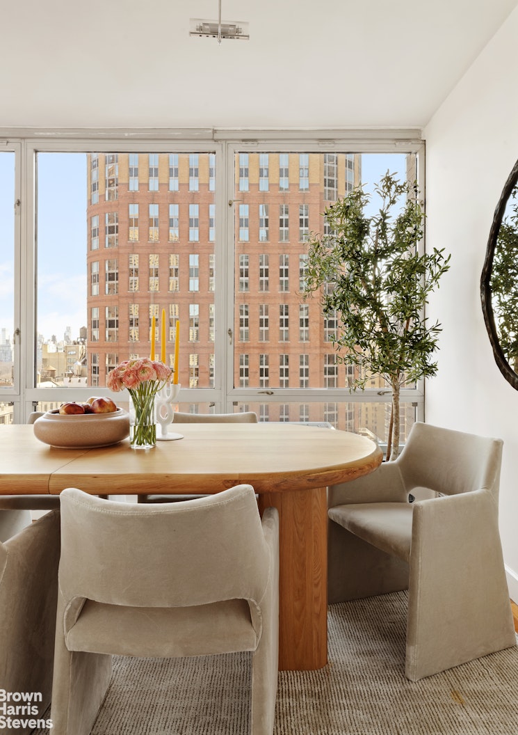 150 Columbus Avenue, Unit 18F Manhattan, NY 10023 - Photo 8 of 22 a living room with furniture and a large window