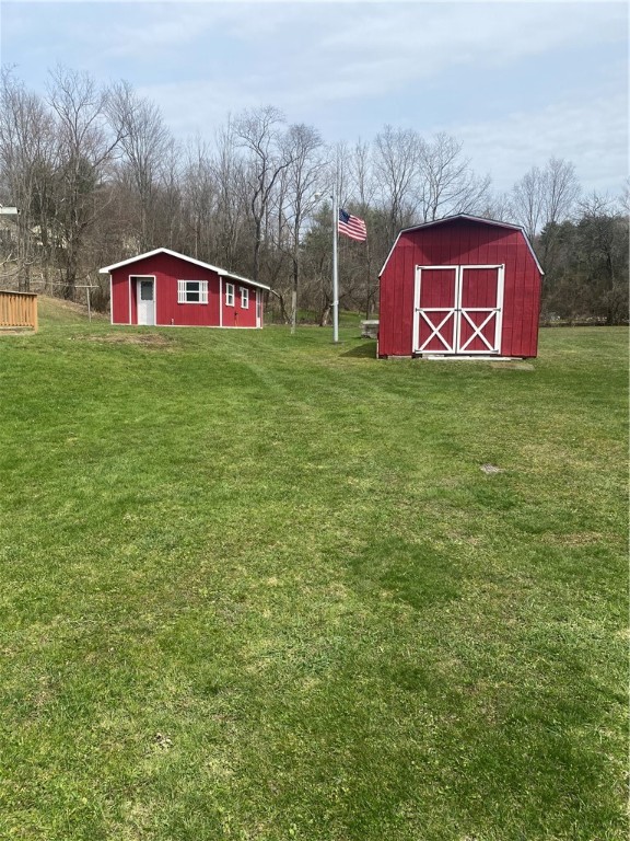 4486 Dyke Road Hornby, NY 14830 - Photo 30 of 35 Enclosed pavilion and barn shaped shed