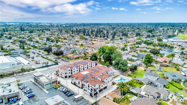 an aerial view of multiple house