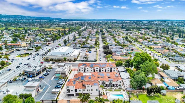 an aerial view of multiple house