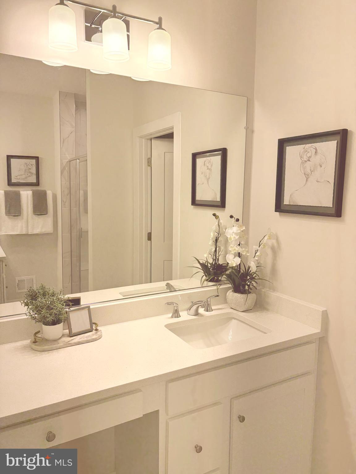 14114 Gypsum Loop, Unit 64 Chantilly, VA 20151 - Photo 28 of 40 a bathroom with a sink and a mirror