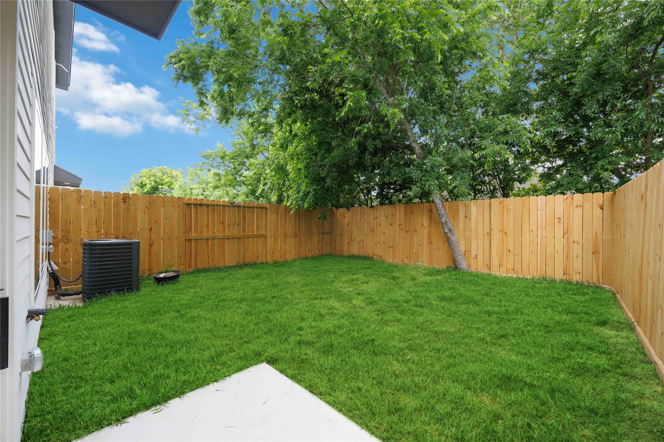 8019 Grandview Street, Unit B Houston, TX 77051 - Photo 28 of 30 a view of a backyard with a large tree