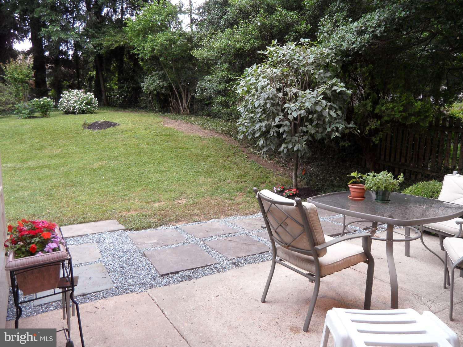 5908 Walhonding Road Bethesda, MD 20816 - Photo 25 of 26 a view of a backyard with furniture and a garden