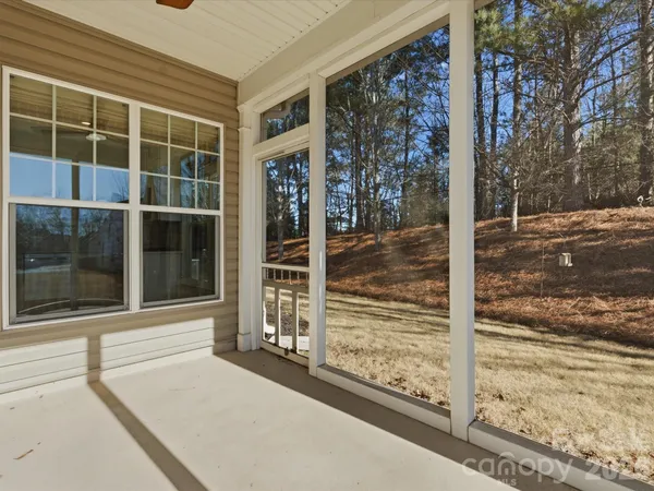 a view of backyard of house