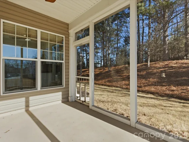 a view of backyard of house