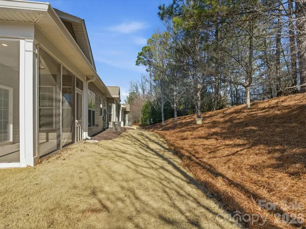 a view of empty space with trees