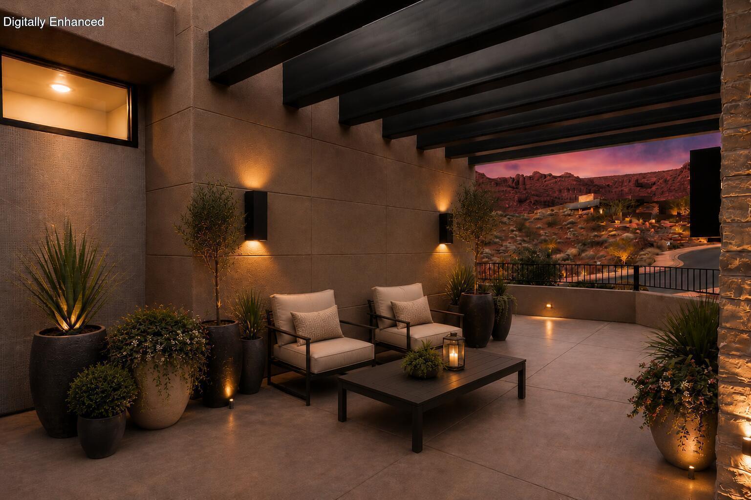 2001 West Grayhawk Circle St. George, UT 84770 - Photo 3 of 83 Entry Patio with Fireplace