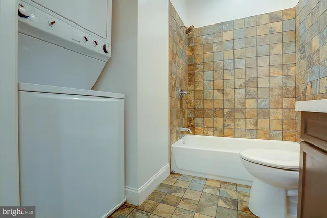 a bathroom with a toilet and a bathtub