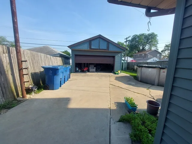 a view of car parked in garage