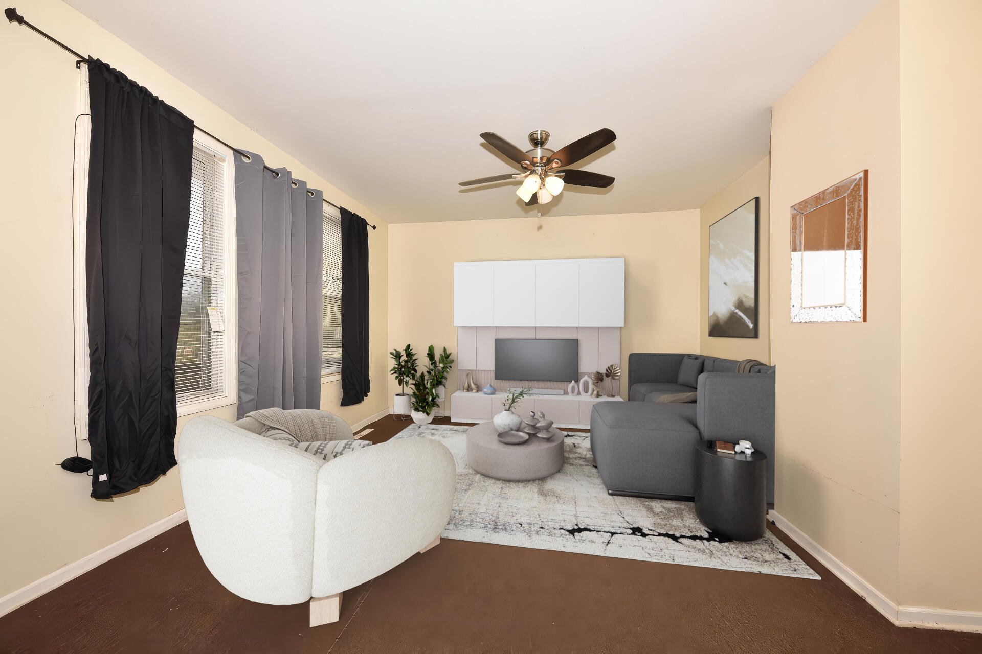 1856 North 24th Place Milwaukee, WI 53205 - Photo 3 of 29 Digitally Staged Living Room