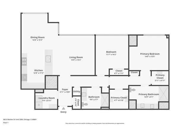 $11,500 | 363 East Wacker Drive, Unit 2204, Chicago, IL 60601