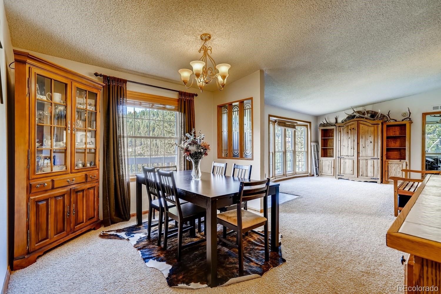 487 North Random Road Bailey, CO 80421 - Photo 8 of 28 a view of a dining room with furniture window and outside view
