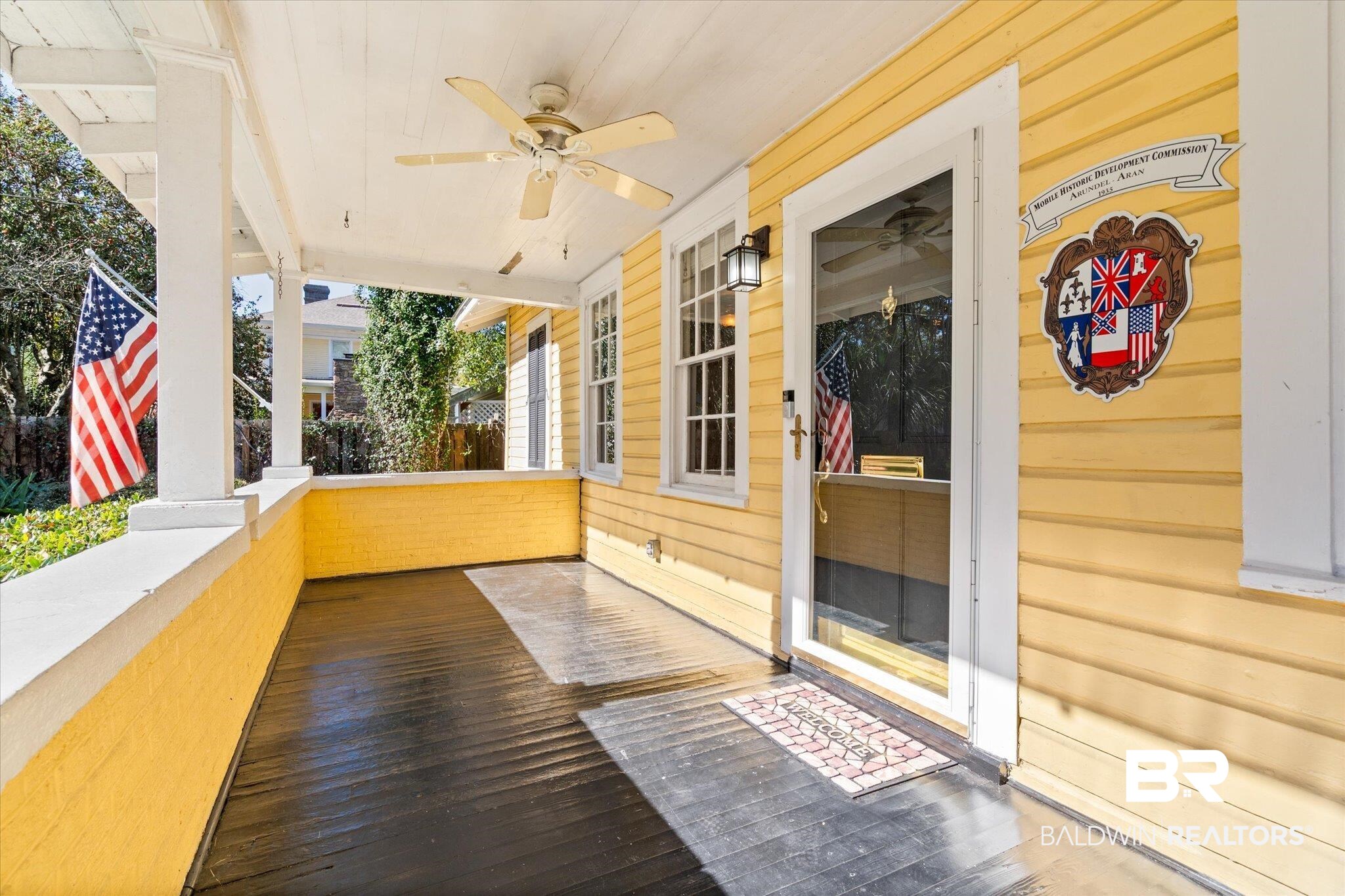 1220 Elmira Street Mobile, AL 36604 - Photo 2 of 20 View of patio featuring ceiling fan and covered porch