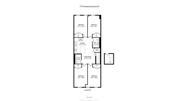 $3,600 | 1773 Nostrand Avenue, Unit 3 | Flatbush