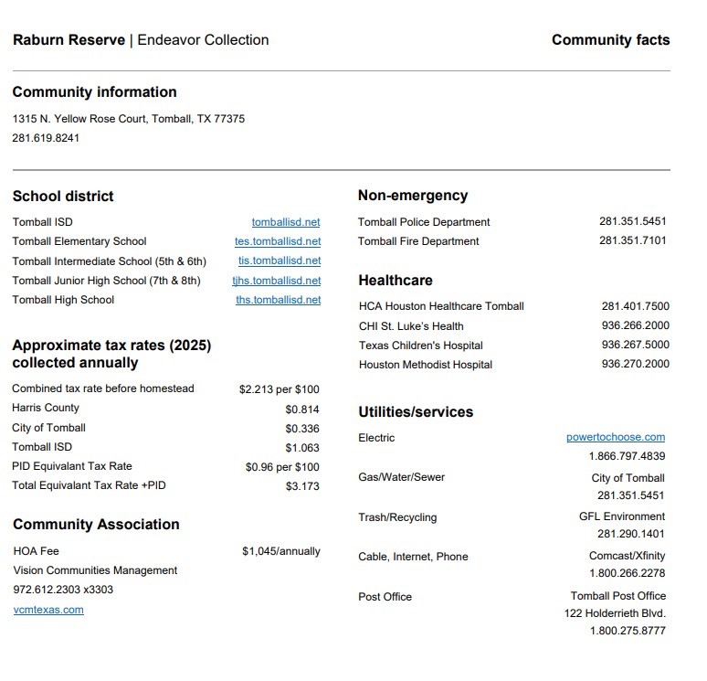 1127 Buffalo Run Tomball, TX 77375 - Photo 25 of 33 Community Information