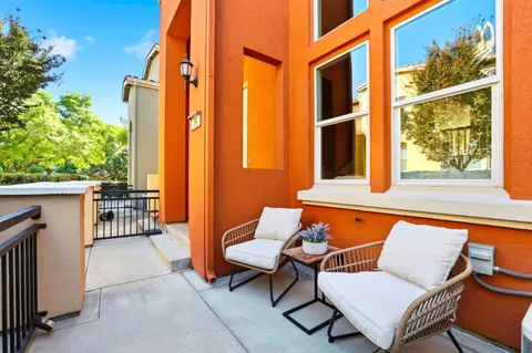 a front view of a building with a street