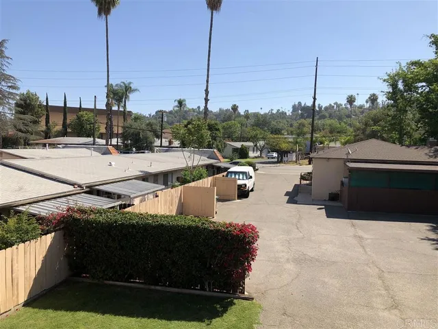 a view of a terrace with furniture