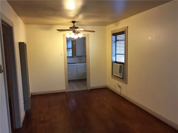 a view of a livingroom with a chandelier