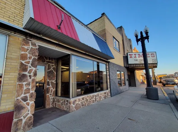 a view of a building with door