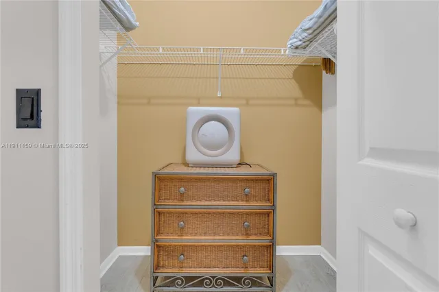 a view of a walk in closet