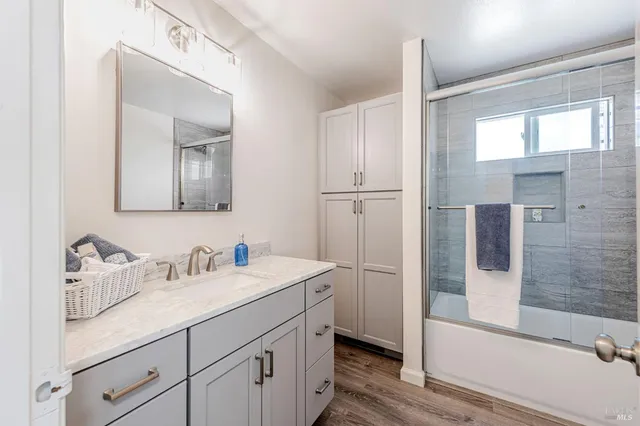 an empty room with a window