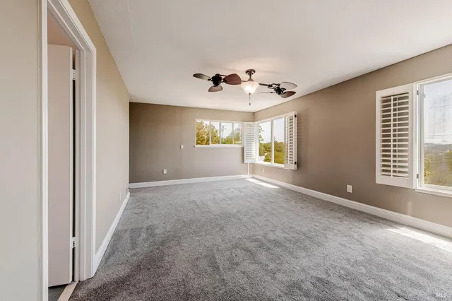 a balcony view with a outdoor space