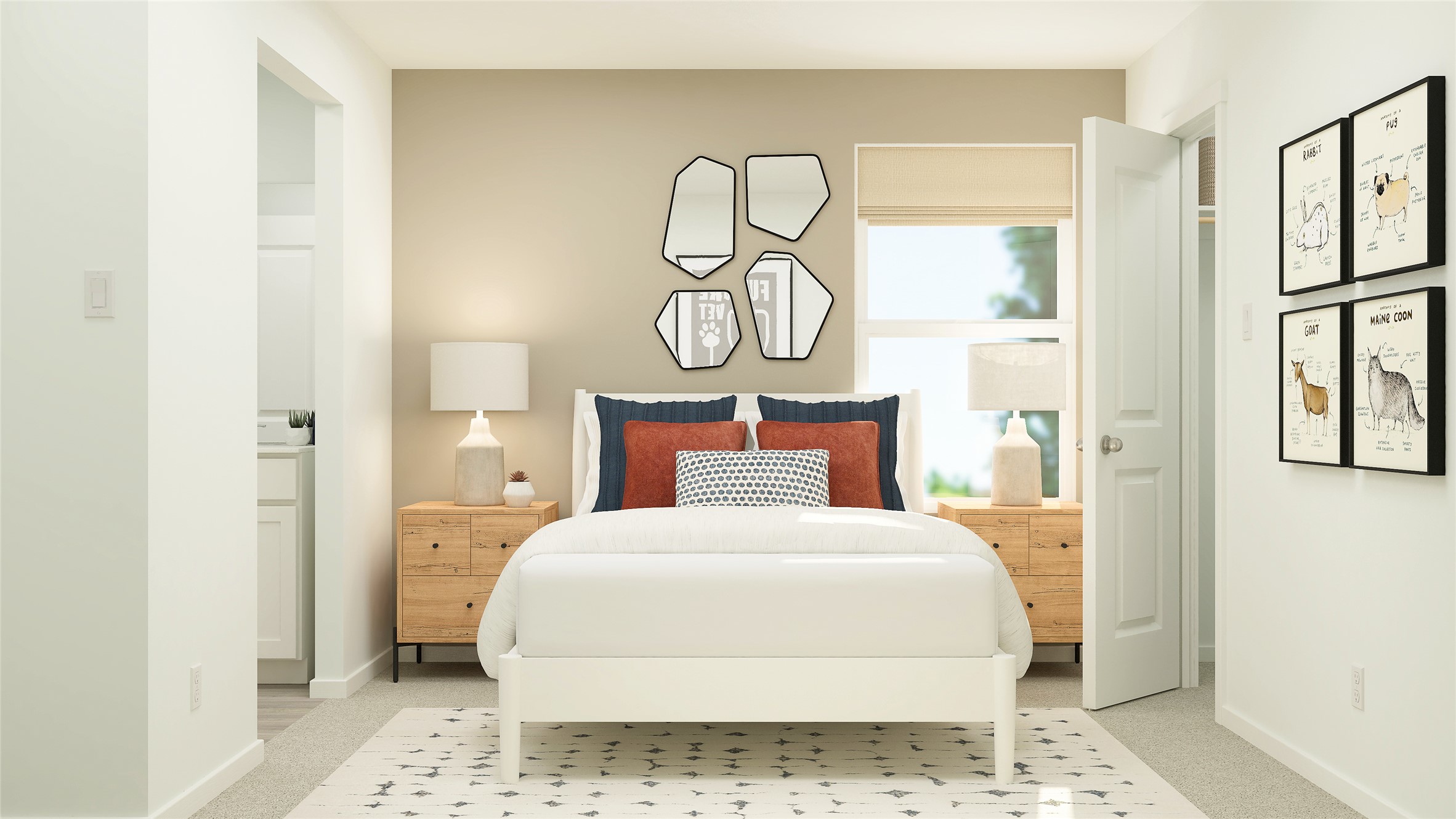 17919 Nashville Warbler Road Pflugerville, TX 78660 - Photo 7 of 24 a bedroom with a bed and painting on the wall