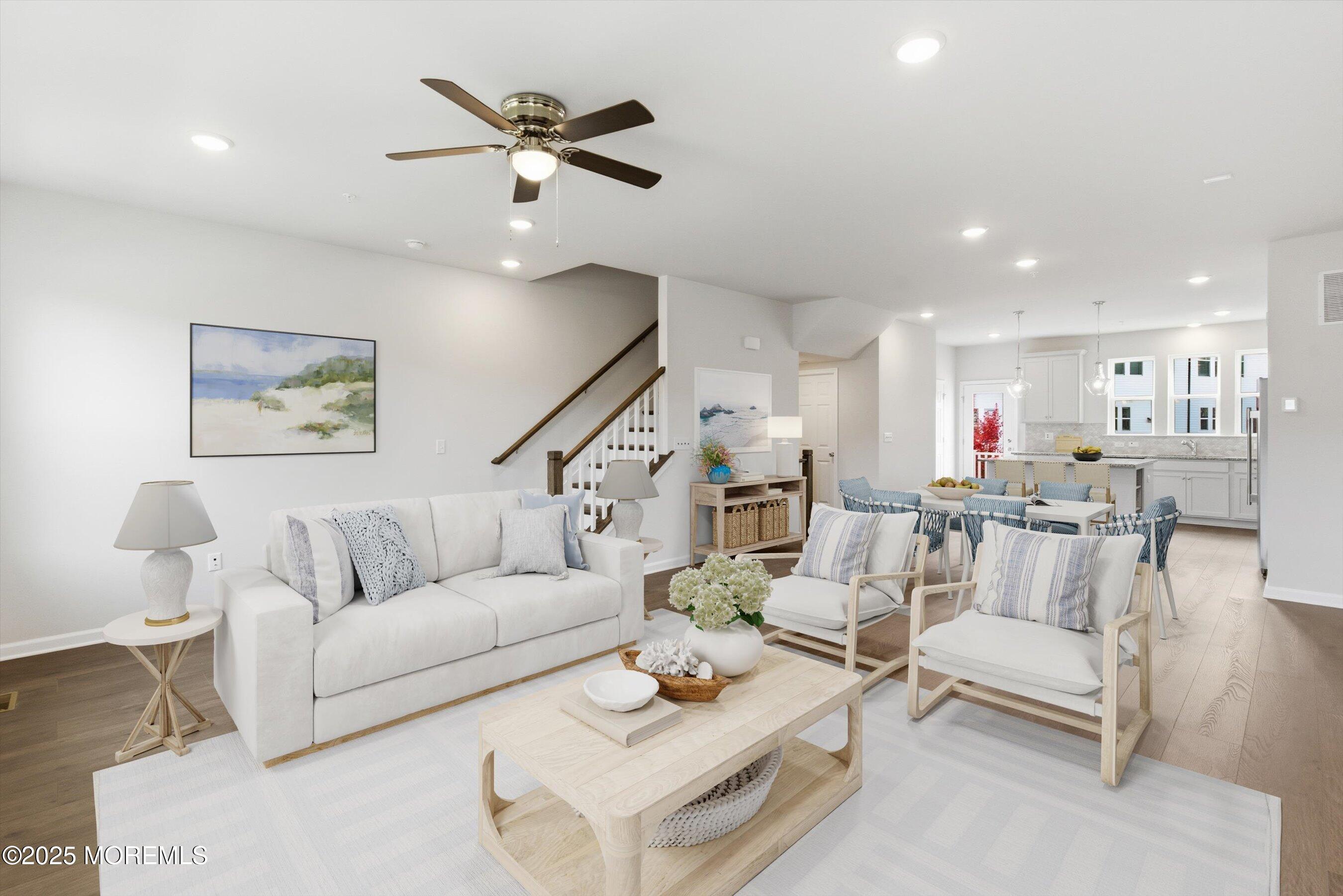 12 Barton Avenue Oceanport, NJ 07757 - Photo 11 of 22 a living room with furniture and kitchen view