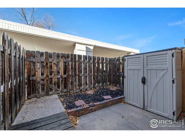 a view of wooden door