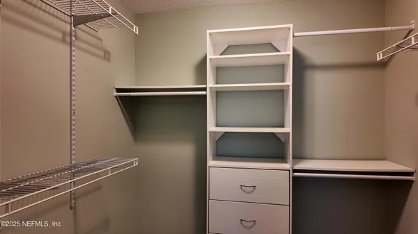 a close view of closet