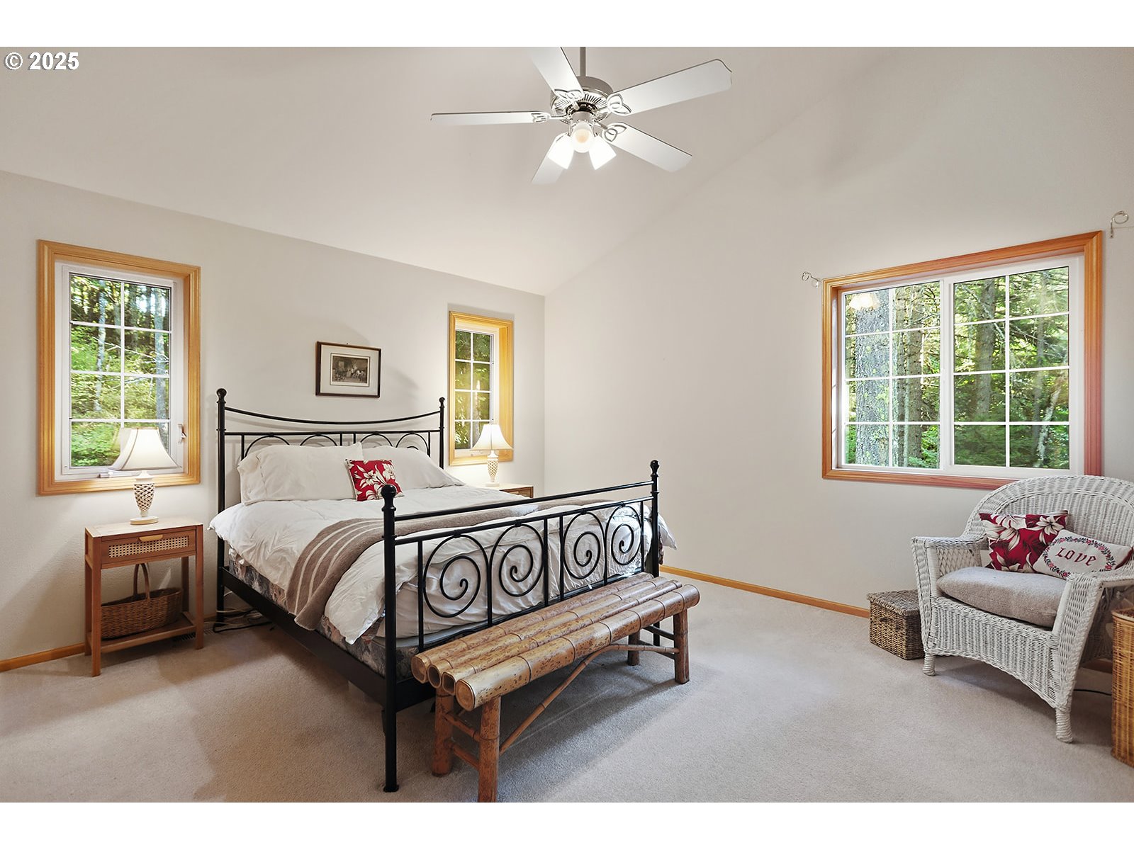 80 Echo Glen Road White Salmon, WA 98672 - Photo 26 of 48 a bedroom with a bed couch and window