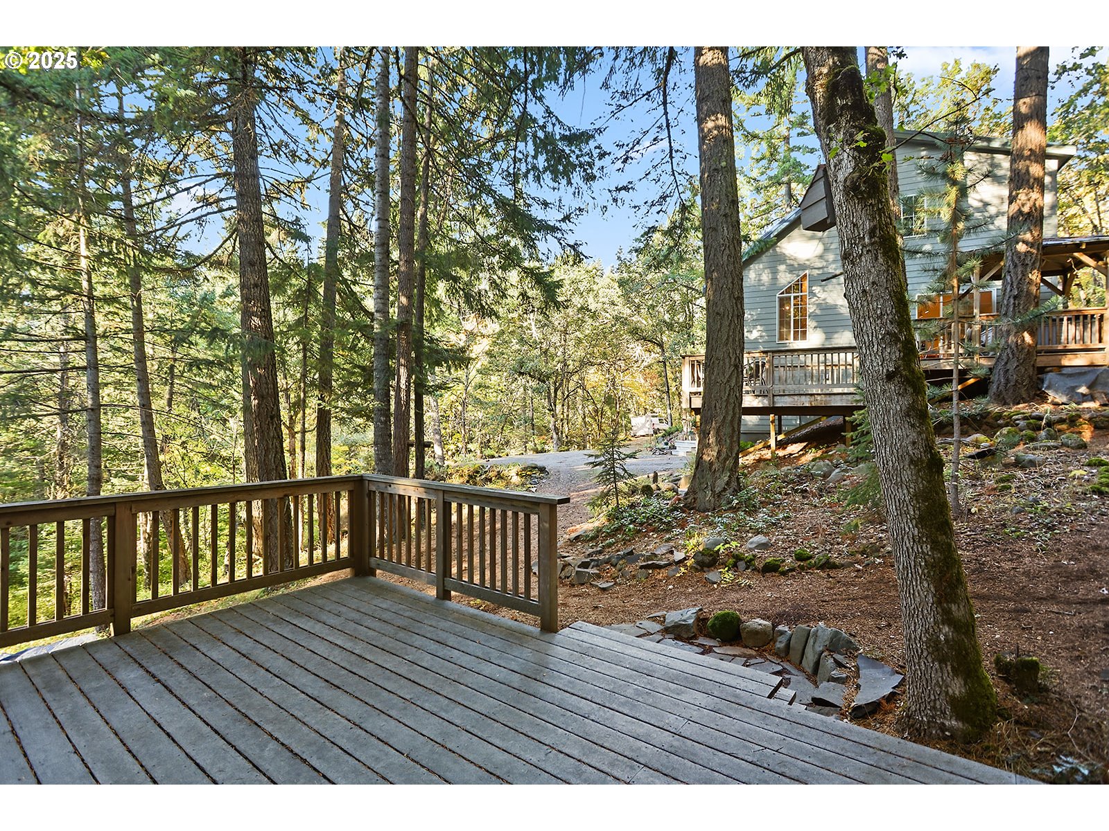 80 Echo Glen Road White Salmon, WA 98672 - Photo 42 of 48 a view of backyard with deck and wooden floor