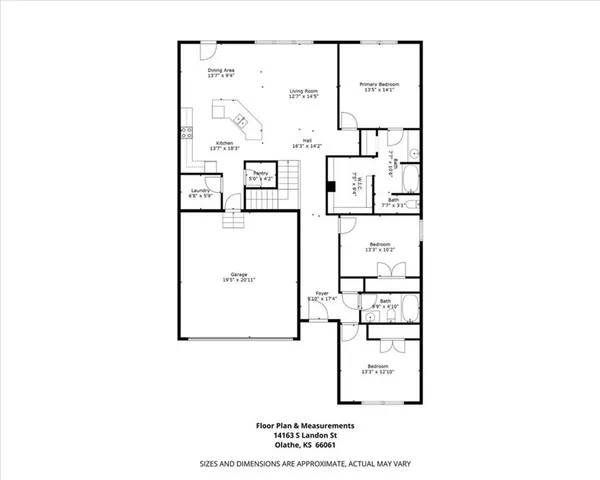 $394,900 | 14163 South Landon Street, Olathe, KS 66061
