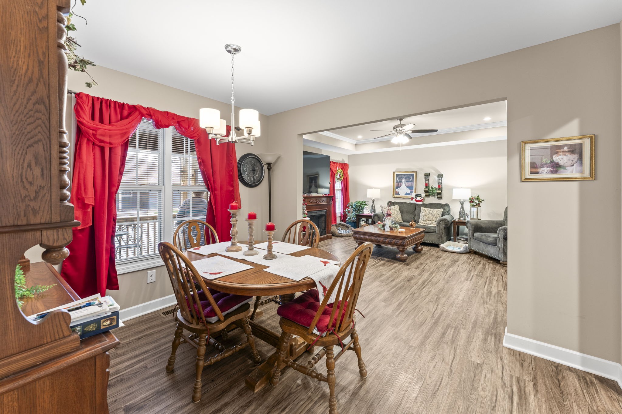 110 Saddle Street Manchester, TN 37355 - Photo 12 of 35 a view of a dining room with furniture window and wooden floor