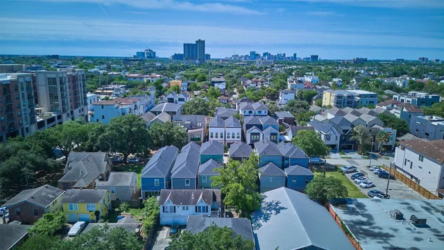 an aerial view of multiple house