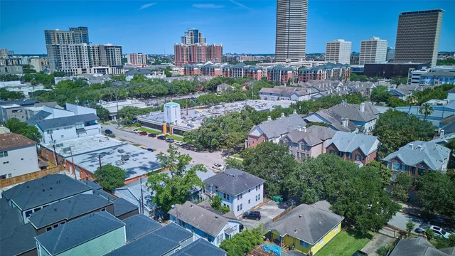 an aerial view of a city