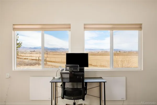 a view of a workspace with a window