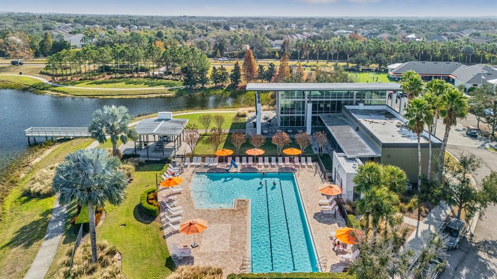 6809 Scenic Drive Apollo Beach, FL 33572 - Photo 34 of 94 an aerial view of a swimming pool and outdoor space