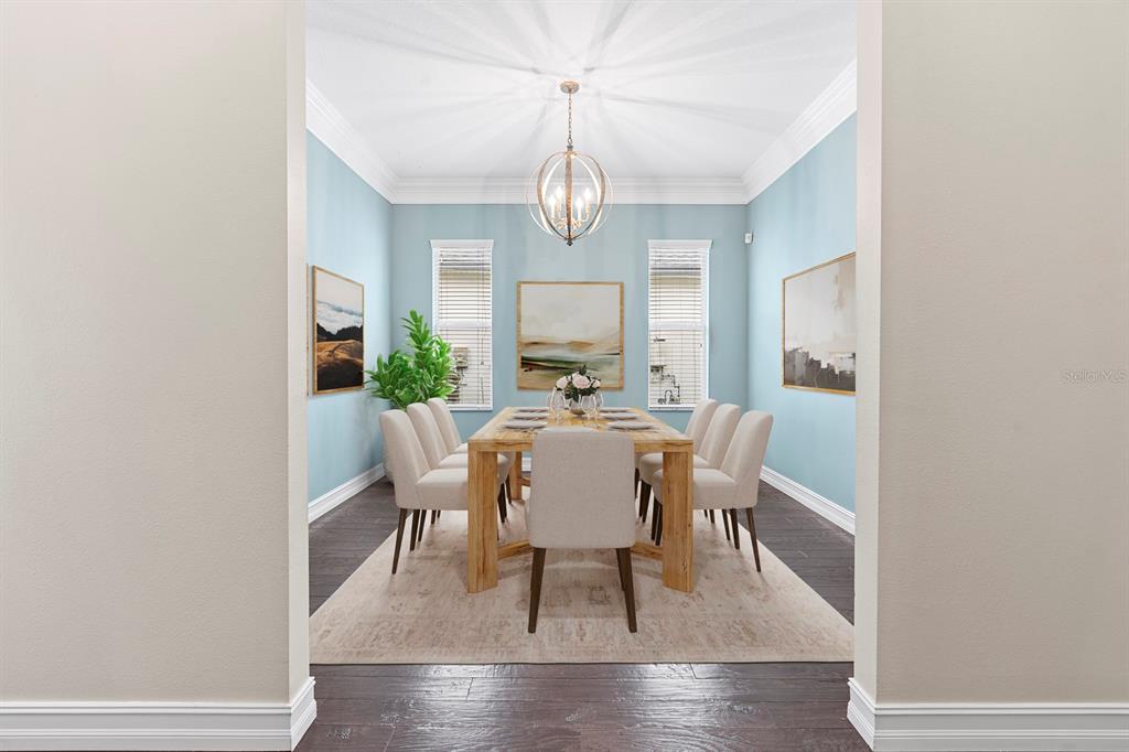 6809 Scenic Drive Apollo Beach, FL 33572 - Photo 9 of 94 a view of a dining room with furniture window and wooden floor