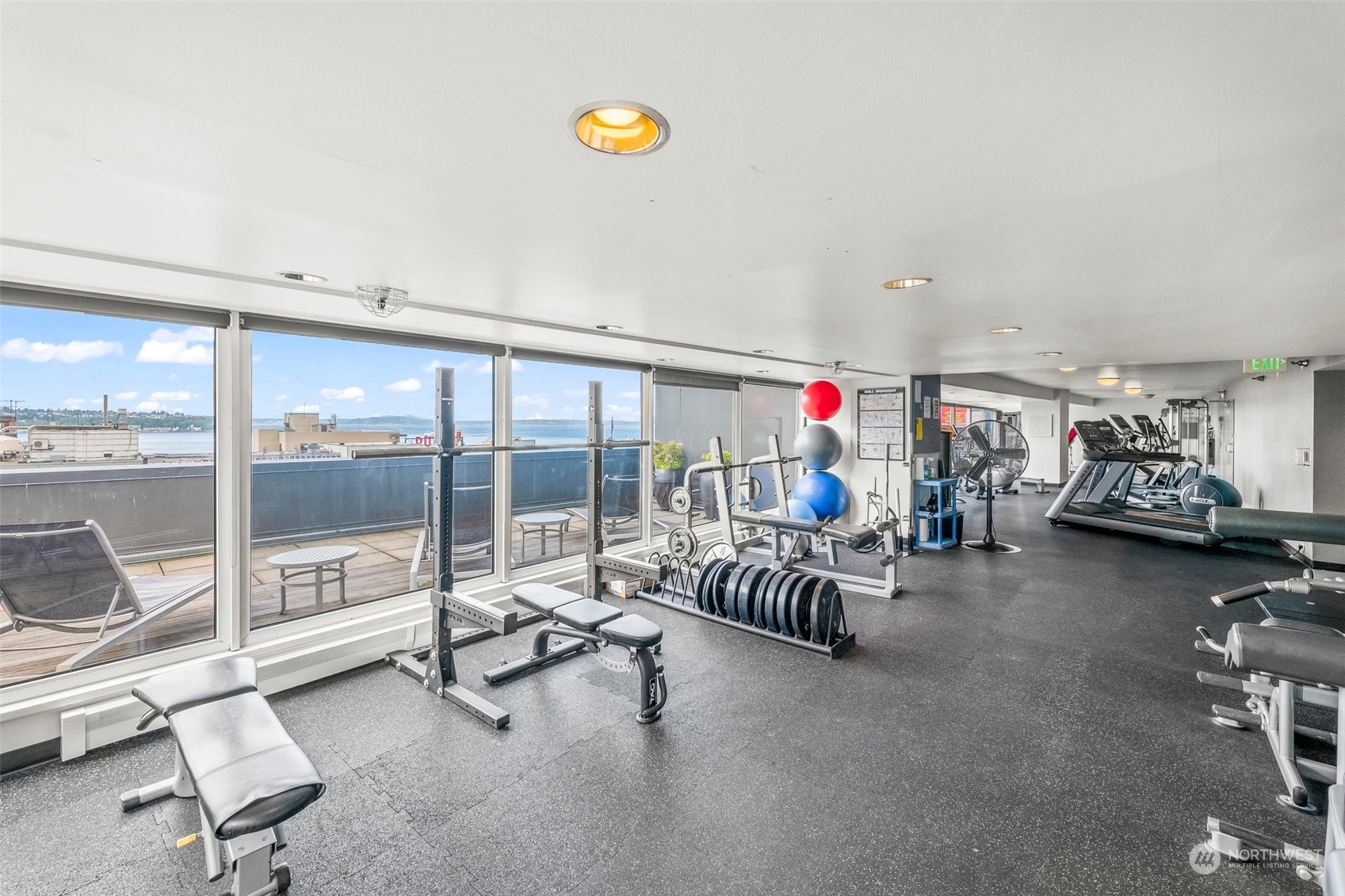 1415 2nd Avenue, Unit 1408 Seattle, WA 98101 - Photo 23 of 32 a view of a room with gym equipment