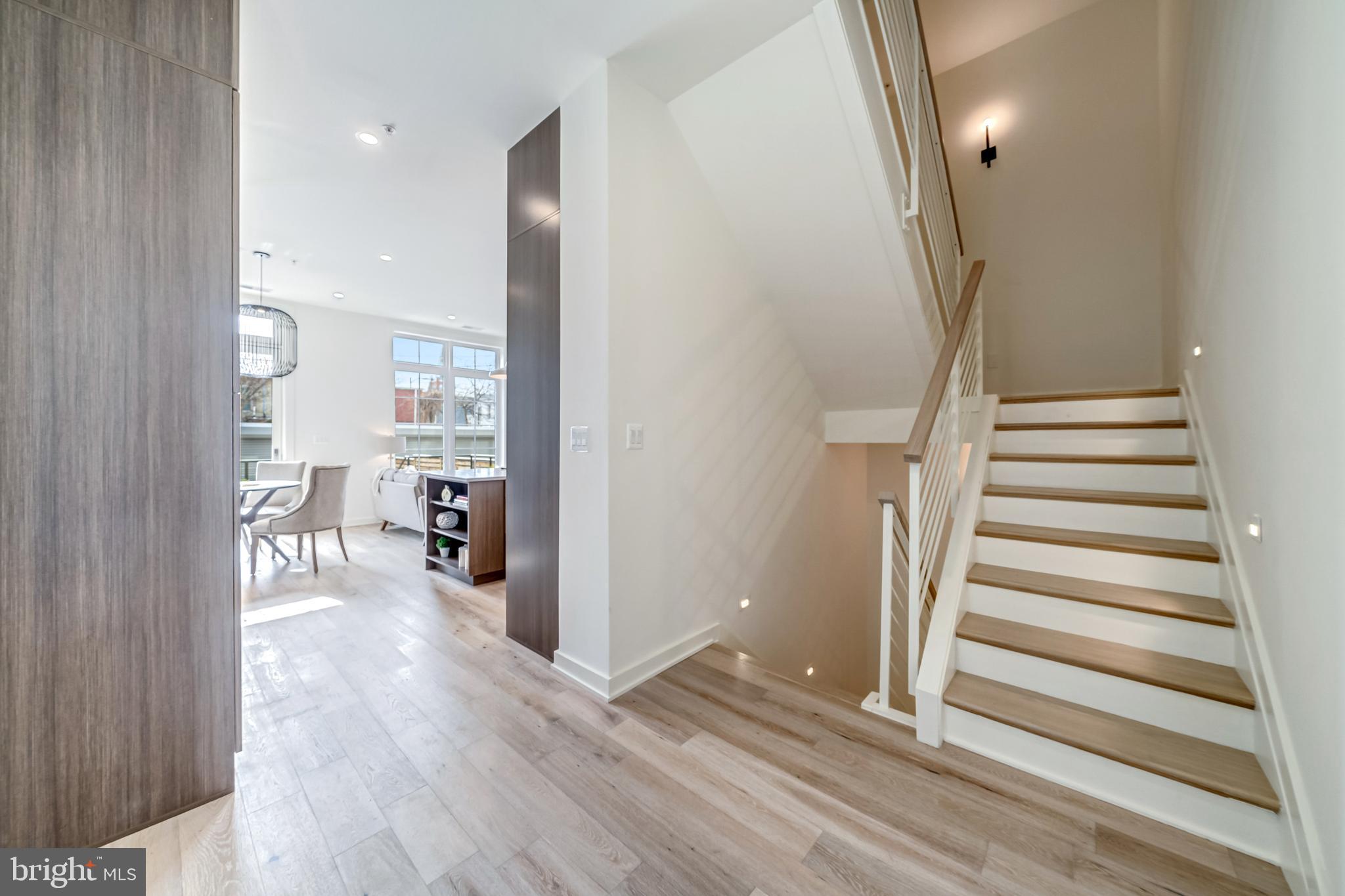 444 R Street Northwest, Unit B Washington, DC 20001 - Photo 8 of 23 Wide Staircase w/ Stair Lighting