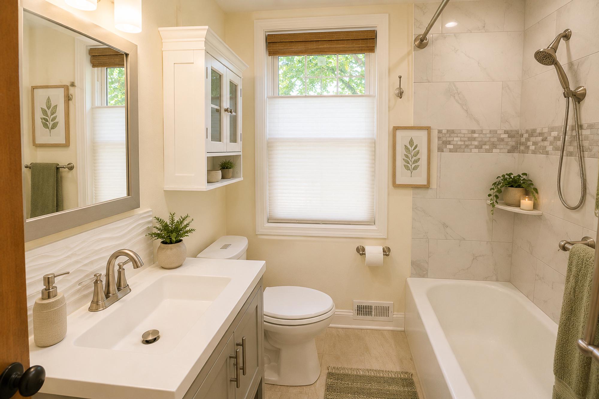 214 Overbrook Road Baltimore, MD 21212 - Photo 8 of 24 Upper level serene bathroom with modern elegance.